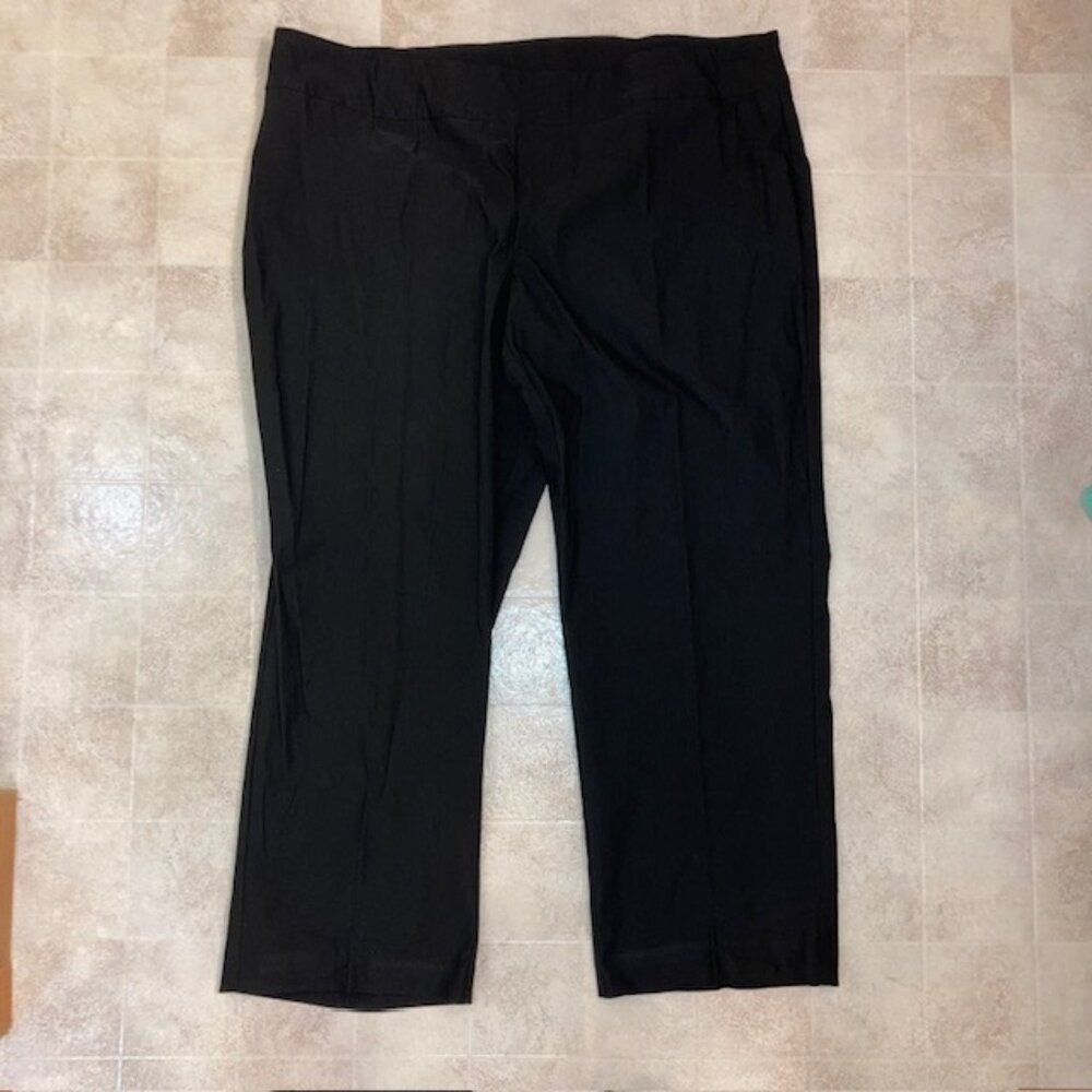 TRIBAL BLACK STRETCH PULL ON DRESS PANTS PLUS 24W